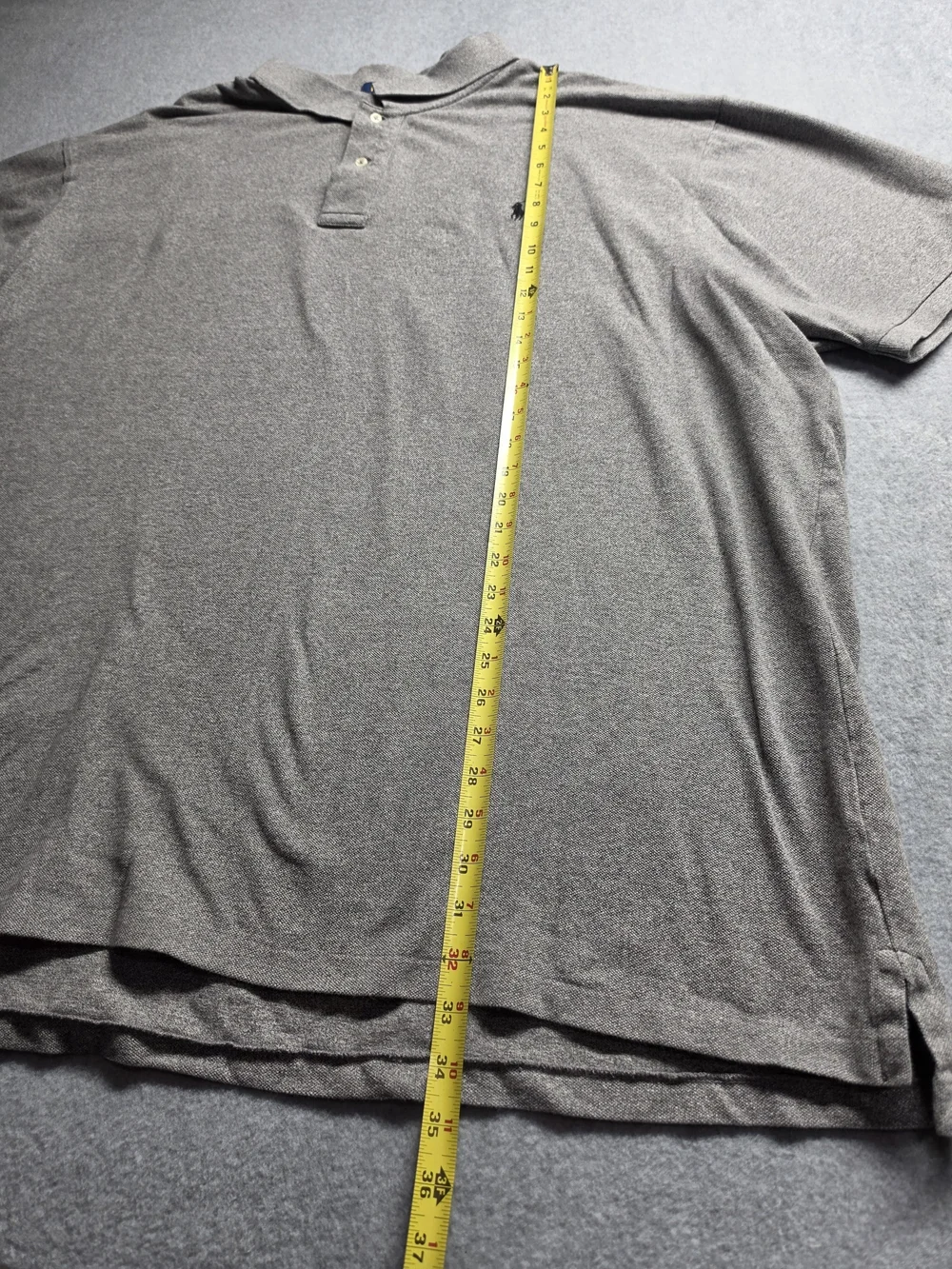 Polo Ralph Lauren Gray Pique Cotton Polo Shirt Men's Size 5XB
